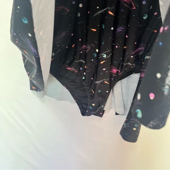 TORRID Asymmetrical One Piece Swimsuit Swim Dress Galaxy Celestial Sz 5X - Picture 7 of 13